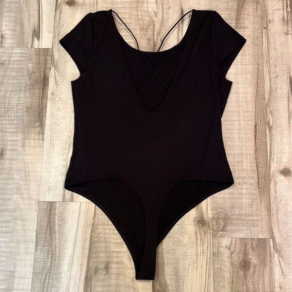 American Eagle cross back cap sleeve bodysuit size XL - Picture 2 of 5
